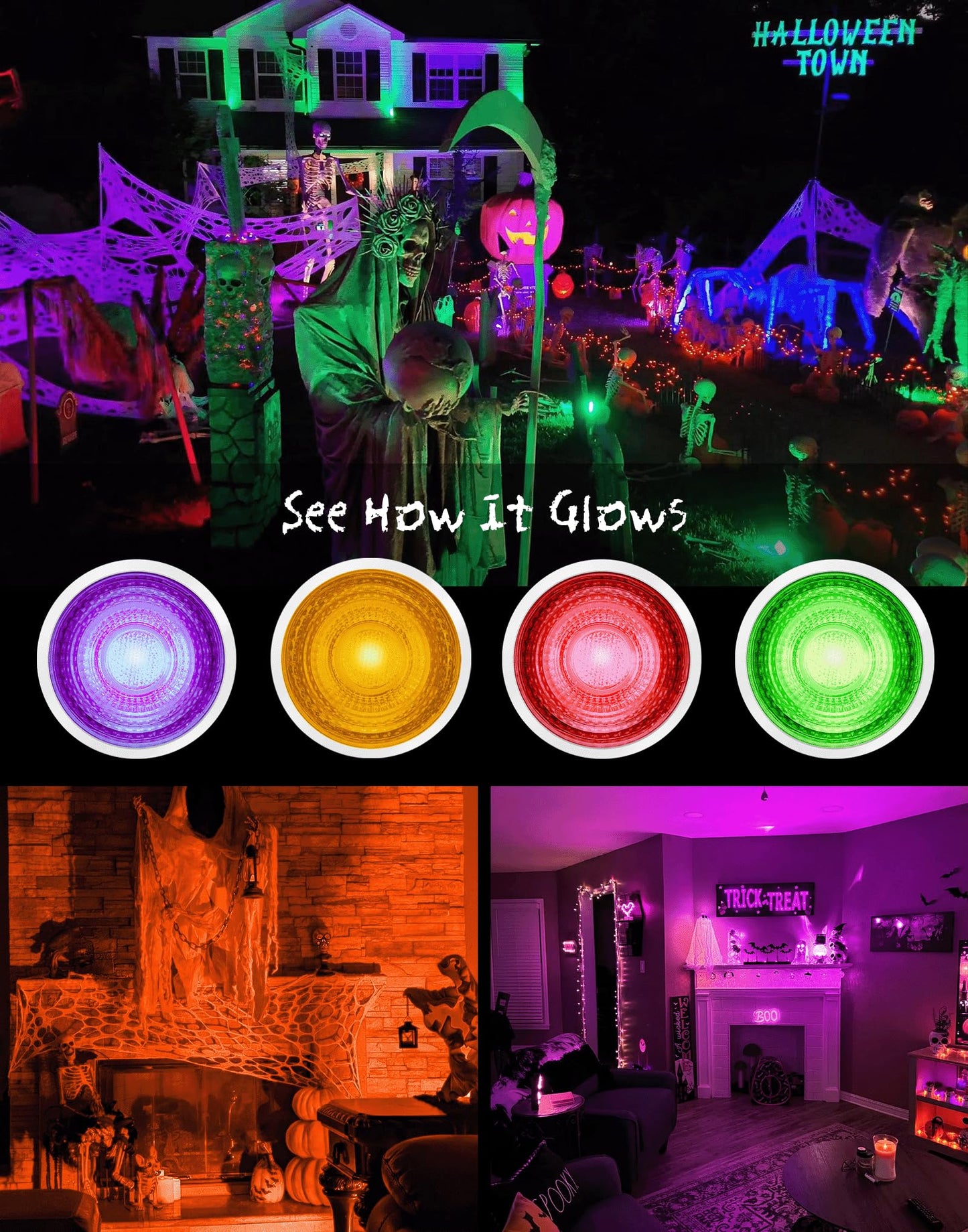 Makytwow Orange Mr16 Gu5.3 Led Bulbs  Bi-Pin Base Led Spotlights 12V Led Bulbs For Christmas Holiday Decoration Outdoor Landscape Lighting  6Pack