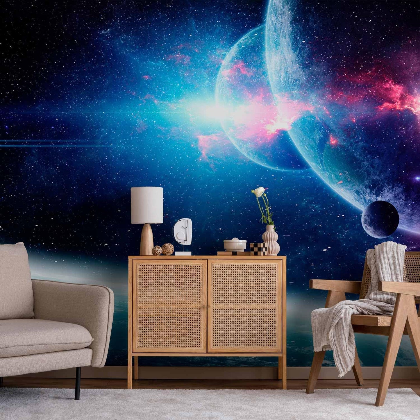artgeist Wall Mural Cosmos Galaxy 98x69 in - XXL Non-Woven Wallpaper Fleece Wall Decor Photo Print Picture Image Design Stars Solar System Universe Space b-C-10047-a-a