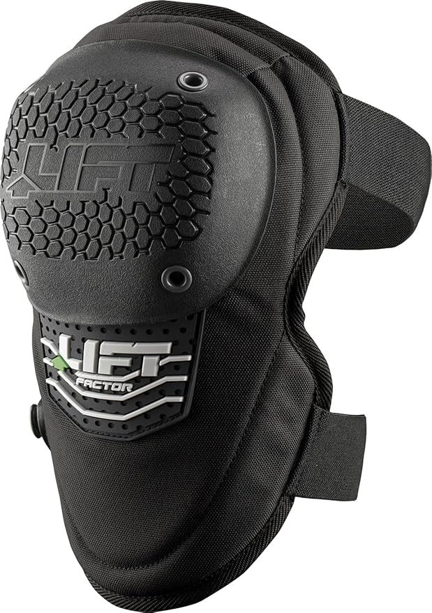 LIFT SAFETY Factor Knee Guards | Hard Shell Impact Protection | EVA Foam Padding for Comfort | Adjustable Straps for Secur...