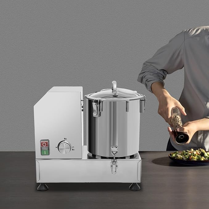 Commercial Food Processor, 1200W Electric Vegetable Chopper Machine 2800 RPM Adjustable Speed, 5.45Qt Stainless Steel Vegetable Processor Meat Grinder Food Processor Chopper for Veggie,Fruit,Meat