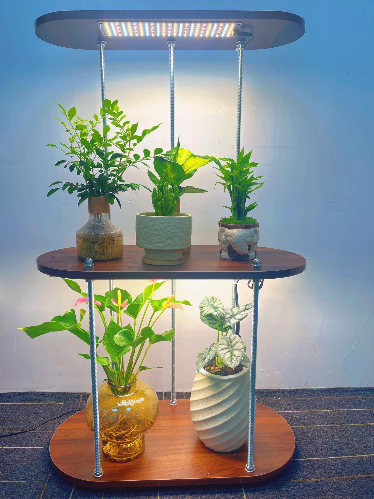 YFFLO Grow Lights for Indoor Plants, Full Spectrum, 644 LEDs, 10 Dimmable Levels, Auto On/Off Timing, 4PCS, Aluminum, Model ZWDYF01