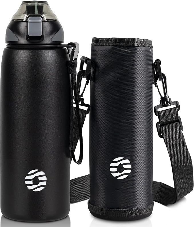 Insulated Water Bottle,27 oz Stainless Steel Wide Mouth Sports Water Bottle Double Wall Vacuum Leak Proof BPA Free Drinks Flask Keep Hot Or Cold Thermo Mug For university,Outdoor,Travel,Gym