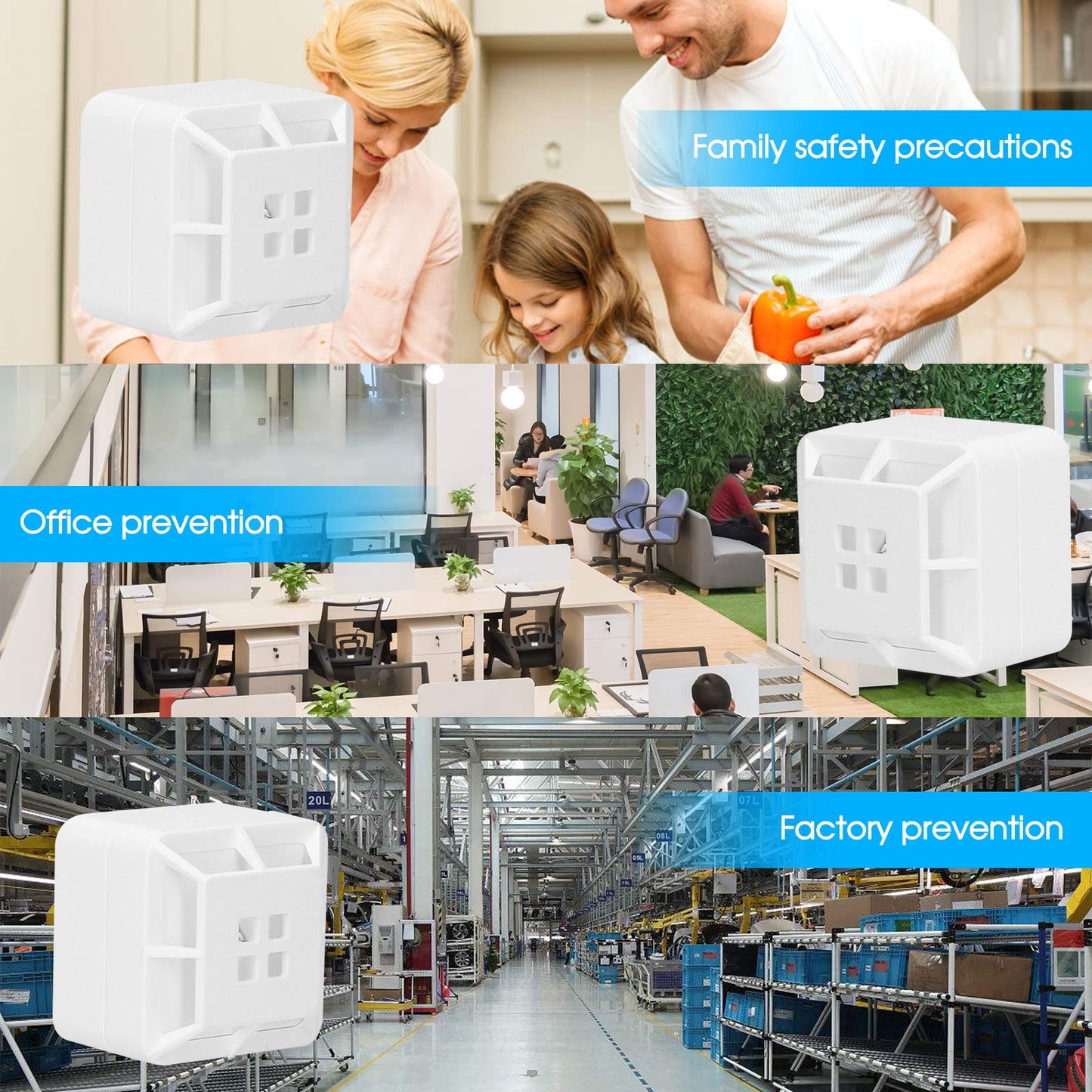 Splenssy Heat Alarm Heat Detector, Fixed Point Thermal Alarm, A1 Level, Alarm Temperature 55°C-65°C, Battery Powered, 85dB Alarm Sound for Home Kitchen Garage Boiler Houses