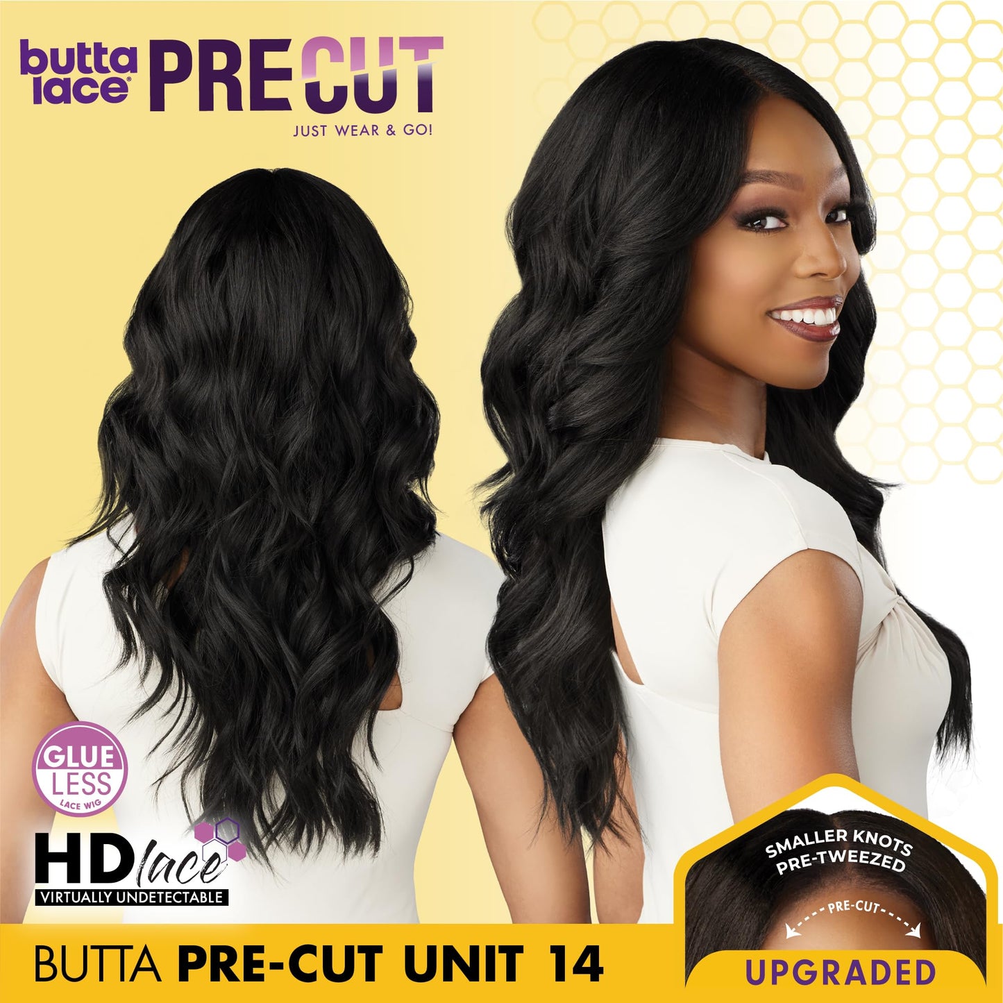 Sensationnel Butta Lace Precut Wigs - Unit 14 Glueless Extra Wide 5 Inch Deep Parting Synthetic Pre Tweezed Smaller Knot Hairlin