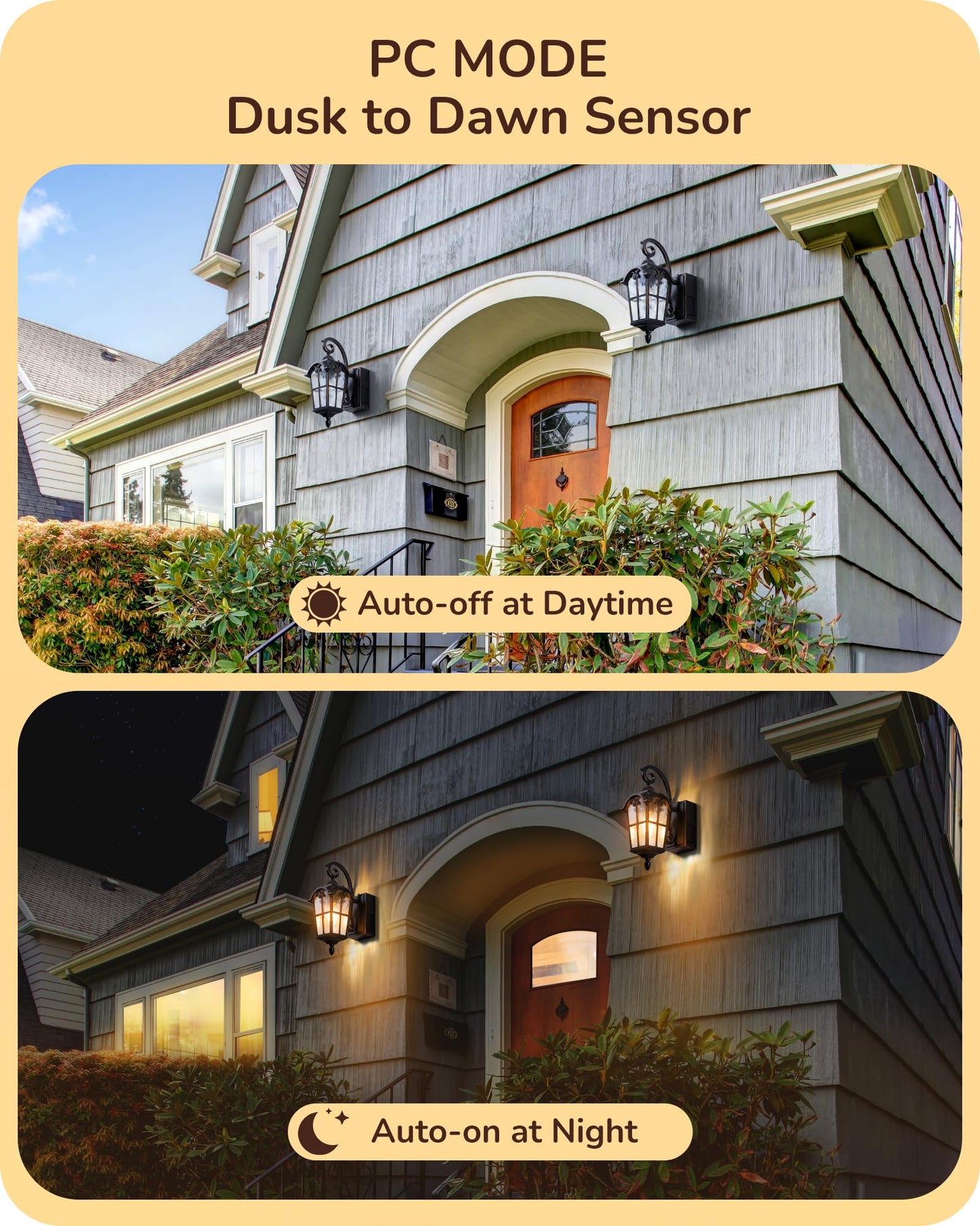 Edishine 2 Pack Dusk To Dawn Outdoor Wall Lights  Porch Lights With Gfci Outlet  Retro Black Outdoor Wall Lantern  Waterproof Outside Exterior Light Fixture For Front Door  Patio  Garage  E26 Socket