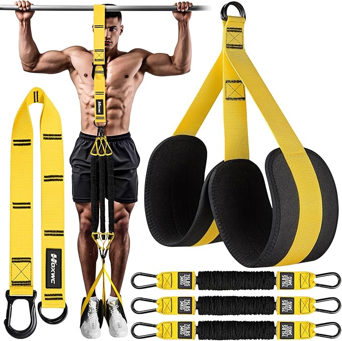 HOXWC Pull Up Assistance Bands, Adjustable Heavy Duty Resistance Band for Pull Up, 3 Pull Up Bands, Comfortable Fabric Fee...