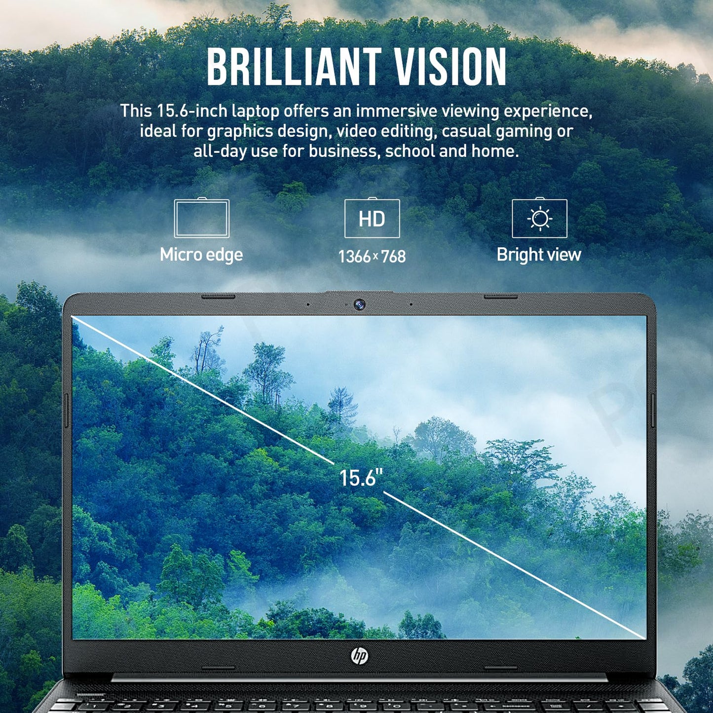 Hp 15.6 Laptop Computer, 15.6 Inch Hd Display, Intel Pentium Silver N5030, 16Gb Ram, 512Gb Ssd, 1 Year Office 365, Windows 11, L