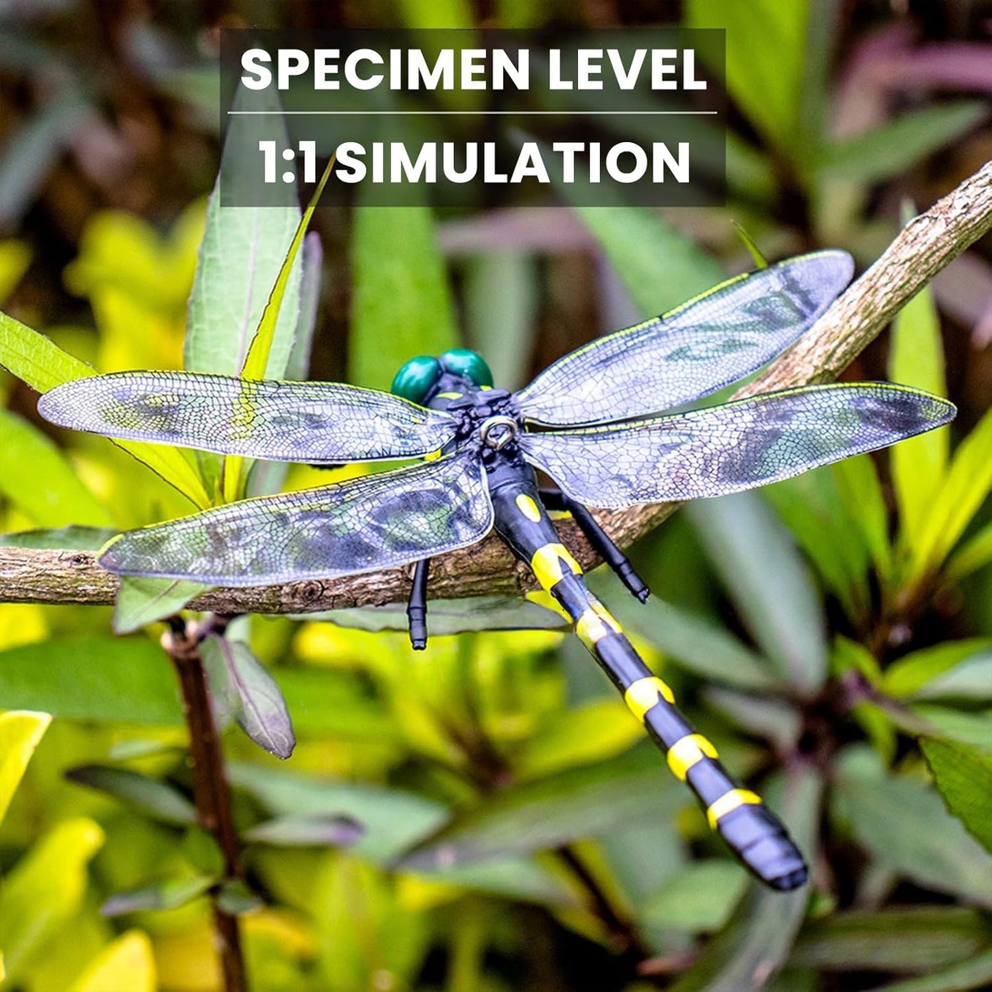 2 Pcs Dragon Fly Clips for Bugs Repellent, 3D Artificial Dragonfly Hat Clip, Dragonfly Garden Decor (Independent Dragon Fly 2 Pcs)