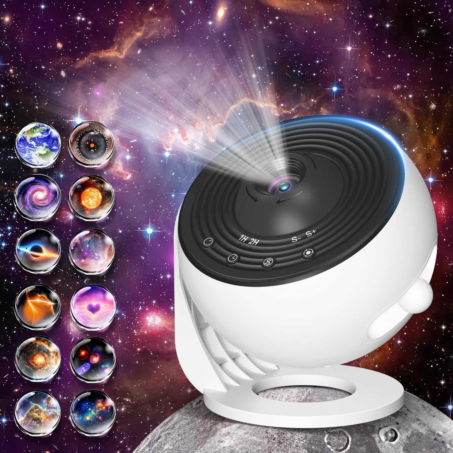 FlyLily Star Projector, Upgraded 13 in 1 HD Planetarium Galaxy Projector for Bedroom, 360 Rotating Star Projector Galaxy Light w