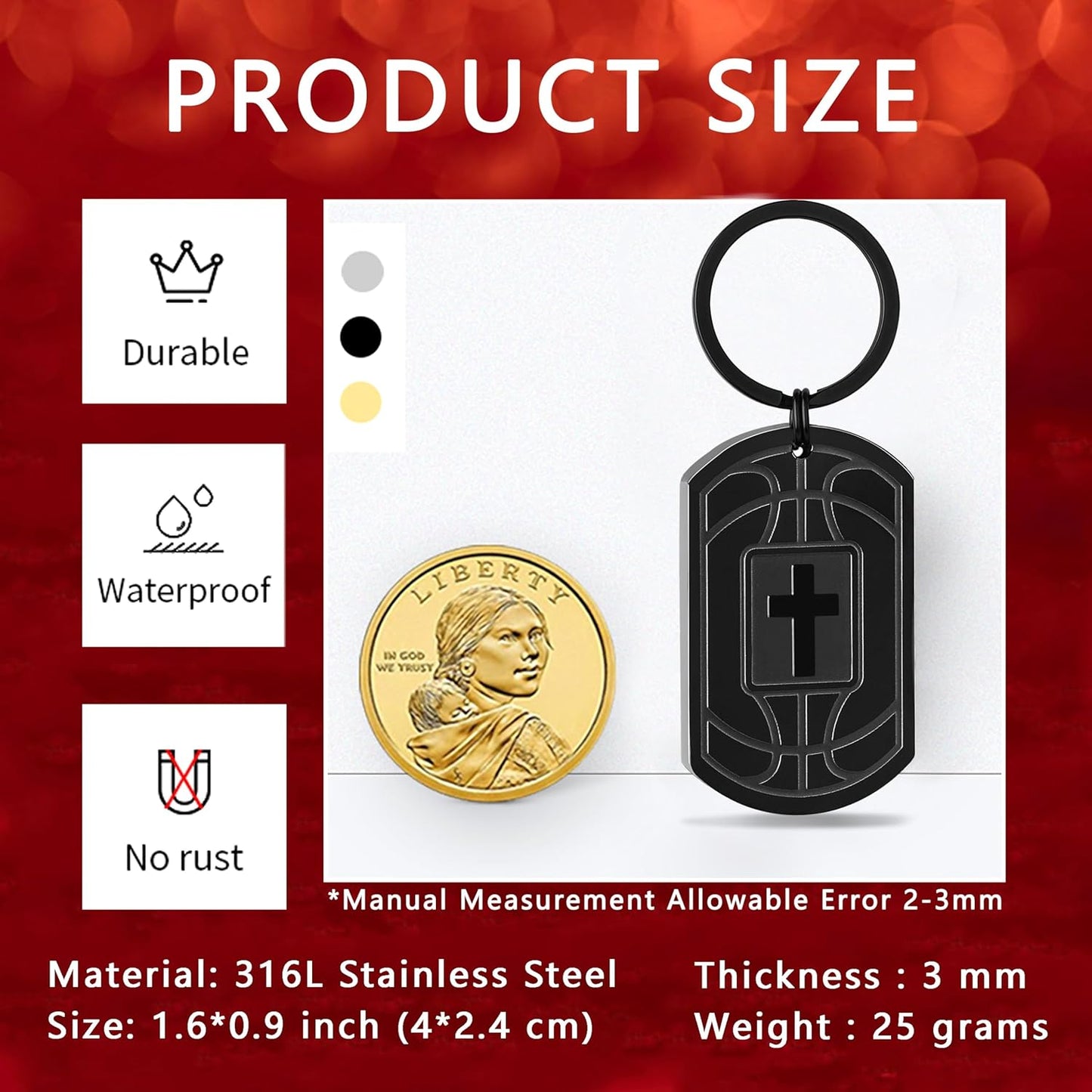 Football/Baseball/Soccer/Basketball Keychain for Men First Communion Baptism Confirmation Mens Gifts