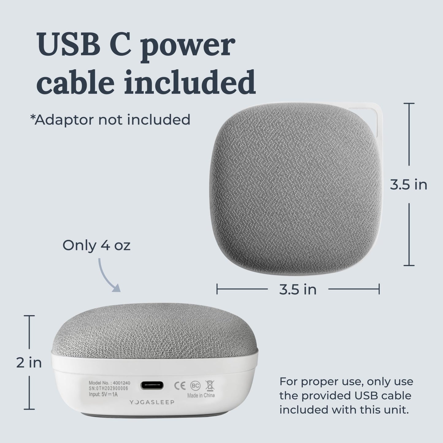 Yogasleep Travelcube Portable White Noise Machine with Timer & 6 Soothing Natural Sounds, Noise Canceling for Office Privacy & Meditation, Sleep Therapy for Adults & Baby, Must Have Registry Gift