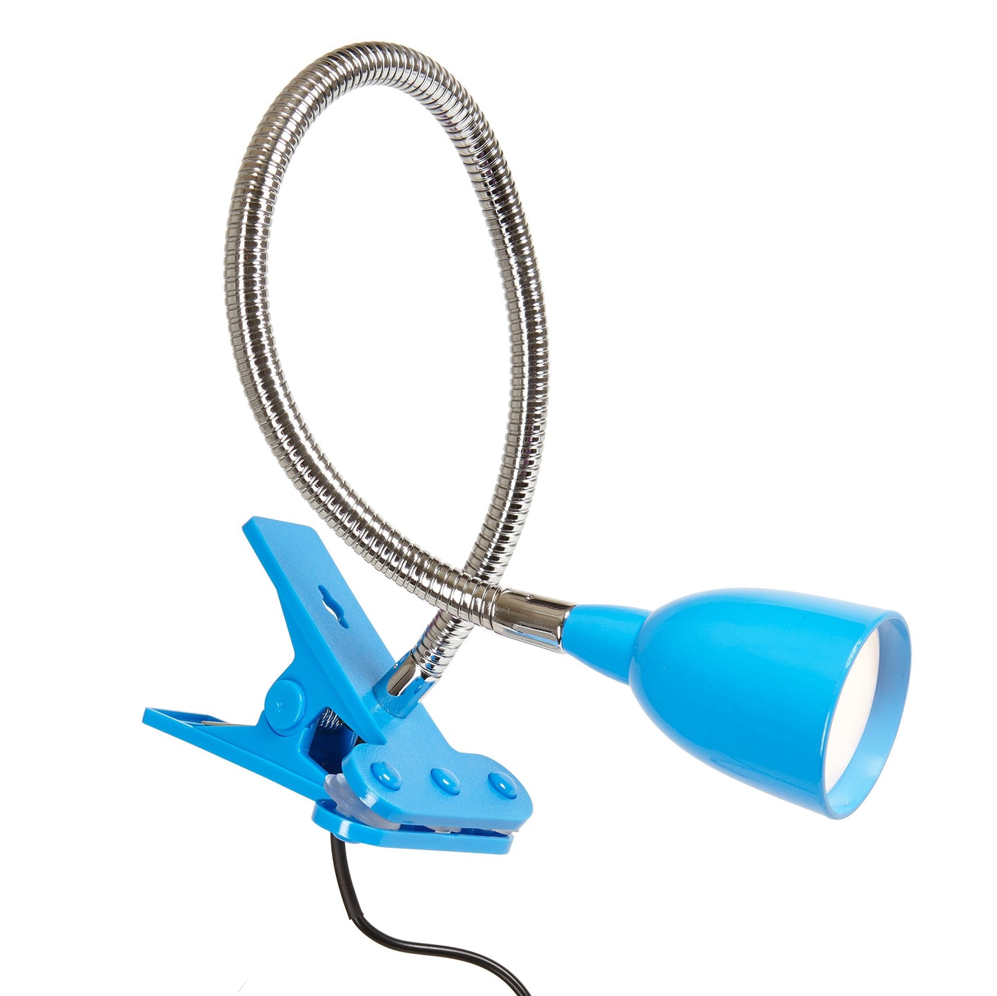 Newhouse Lighting Nhclp-Led-Blu Blue Metal Led Desk Lamp, Flexible Goose Neck, 3000K Warm White, 6 Ft Power Cord