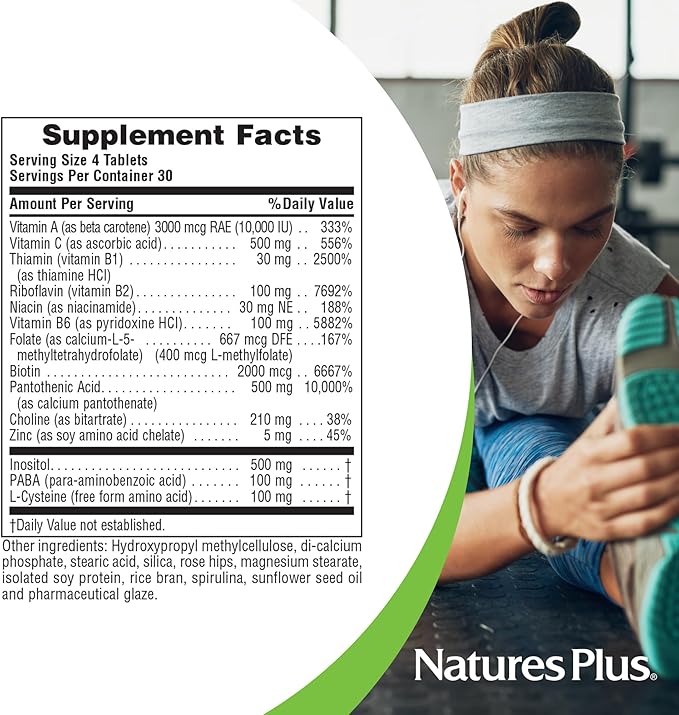 Natures Plus Ultra Hair, Sustained Release - 120 Easy to Swallow Mini Tablets - Natural Hair Growth for Men & Women Supplement - Longer, Thicker Hair - Vegetarian, Gluten-Free - 30 Servings