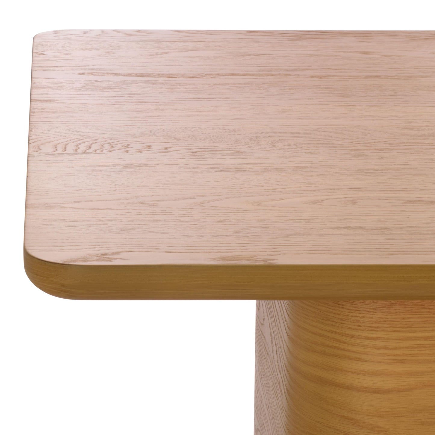 SAFAVIEH Home Collection - Howard Natural Oak Wood Dining Table, Modern Rectangle Pedestal Base, Contemporary Design (SFV7250A)