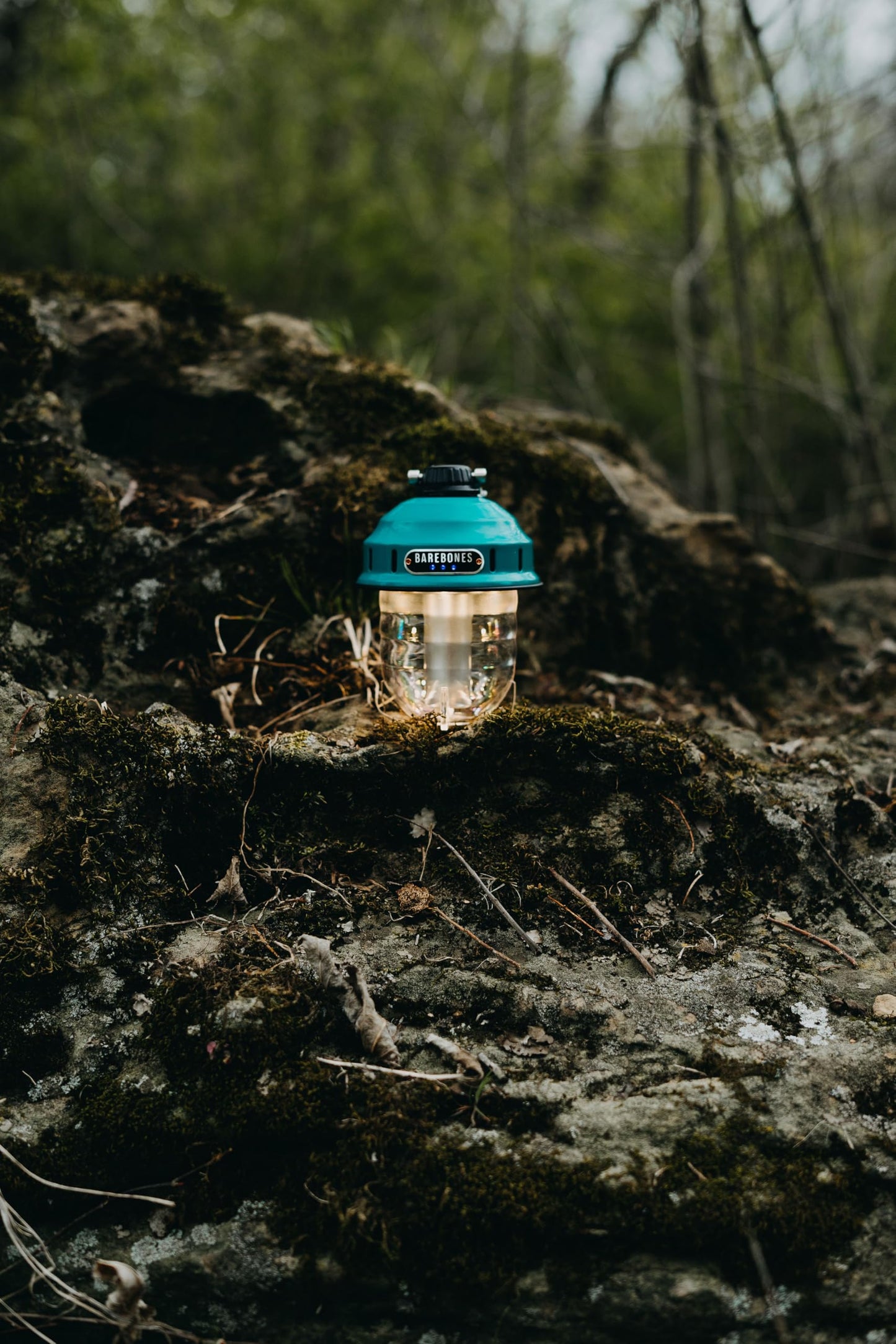 Barebones Beacon Hanging Light ·Rechargeable LED Lantern, Weatherproof, 6inx3in, Teal, Model LIV-236-DE