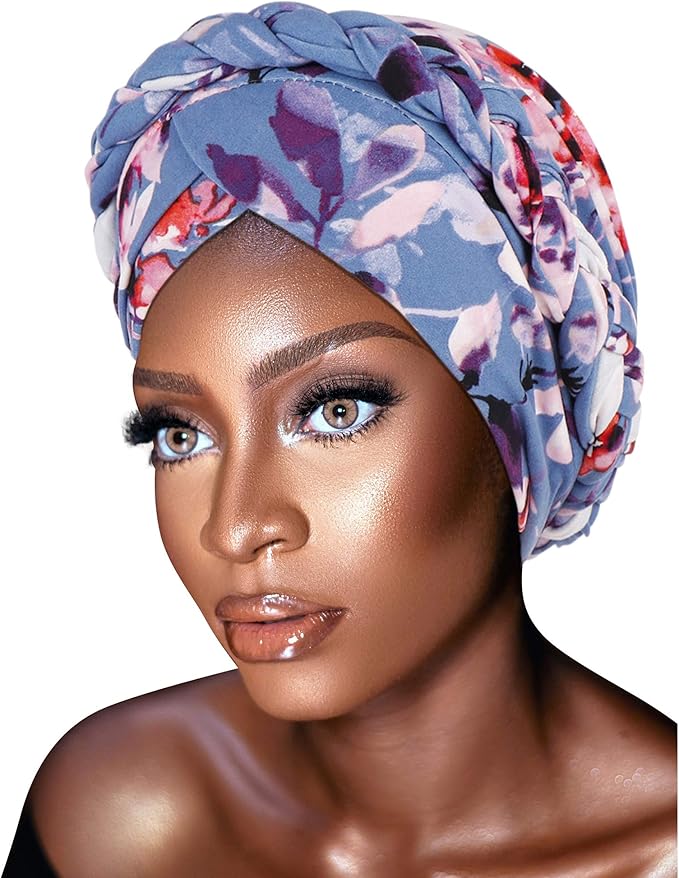 Novarena African Turban for Women Knot Pre-Tied Bonnet Beanie Cap Headwrap