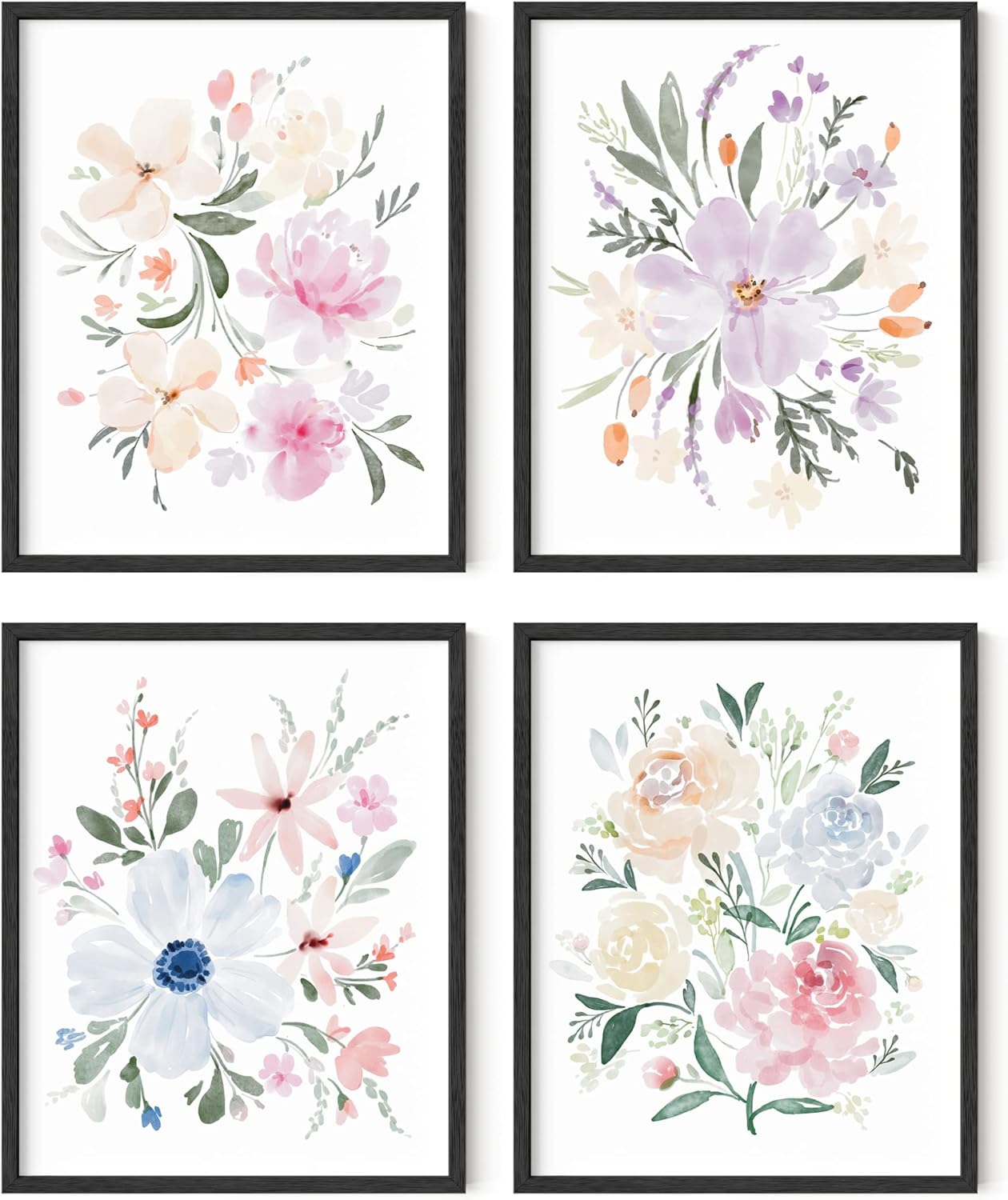 HAUS AND HUES Bouquet Set Art Print Set of 4 16x20