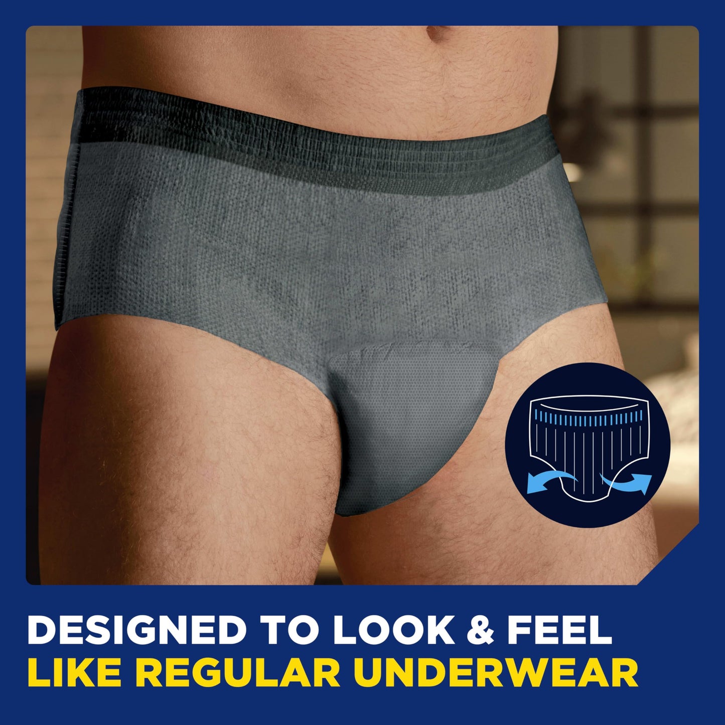 TENA Men Maximum Plus Incontinence Underwear, Bladder Control, S/M, 64 Count (Waist size 34in-50in)