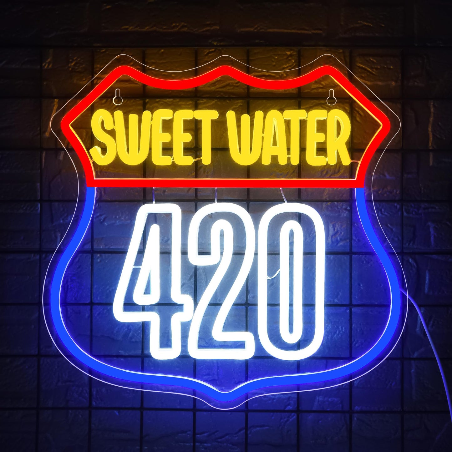 Sweet Water Neon Sign For Wall Decor Bar Neon Light malt-inspired Led Sign Neon Lights For Home Bar Man Cave Garage Pub Party Game Room Hotel Bedroom Birthday Gifts Usb Powered(Xd217)