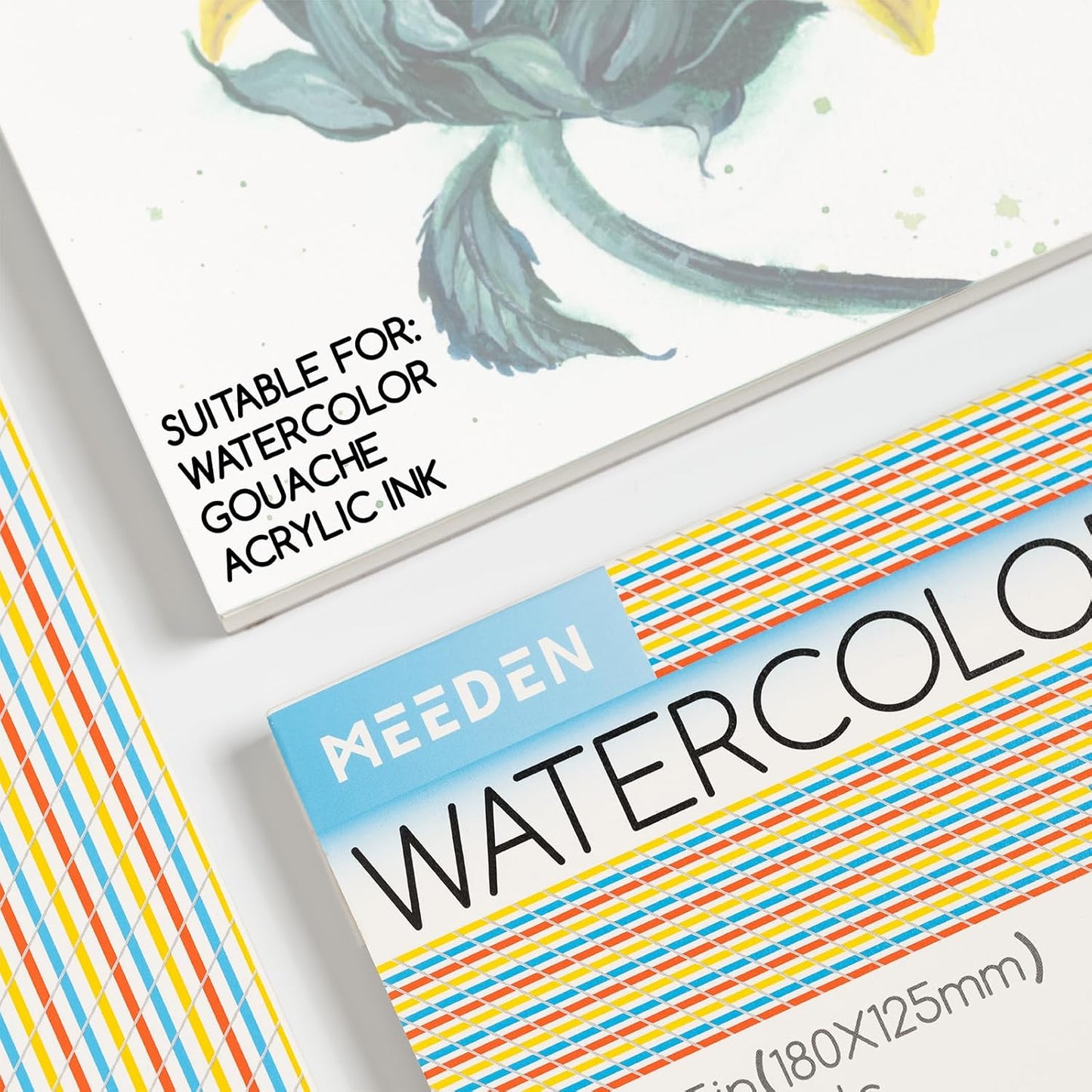 MEEDEN Watercolor Paper Block - 100% Cotton Watercolor Paper Pad of 20 Sheets, 140lb/300gsm, Acid-Free Art Paper for Watercolor, Gouache, Ink and More, 15" x 10" Cold Press