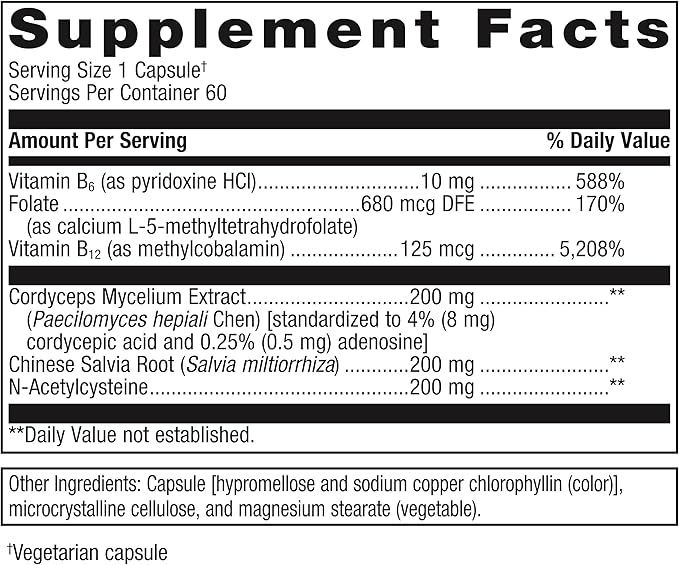 Metagenics Renagen DTX - Healthy Kidney Detoxification* - for Heart Health* - with Vitamin B6, Folate, Vitamin B12 & Cordyceps - Nutritional Supplement - Non-GMO - Gluten-Free - 60 Capsules