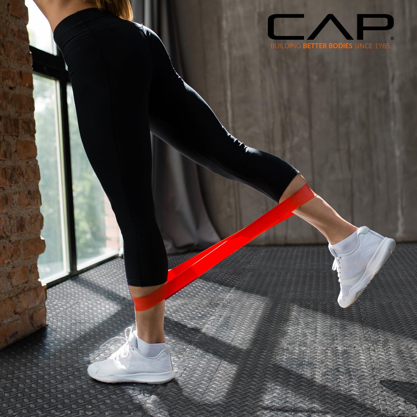 CAP Barbell 1/2-Inch Interlocking EVA Foam Exercise Puzzle Mat Home Gym Flooring - 1 Pack | 24" x 24" x 1/2" | Tatami Pattern - Blue