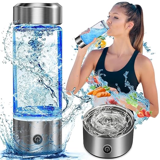 2024 Hydrogen Water Bottle, Hydrogen Water Bottle Generator, 2Min Quick Electrolysis, Suitable for Travel, Hydrogen Water Ionizer Machine, Large, White