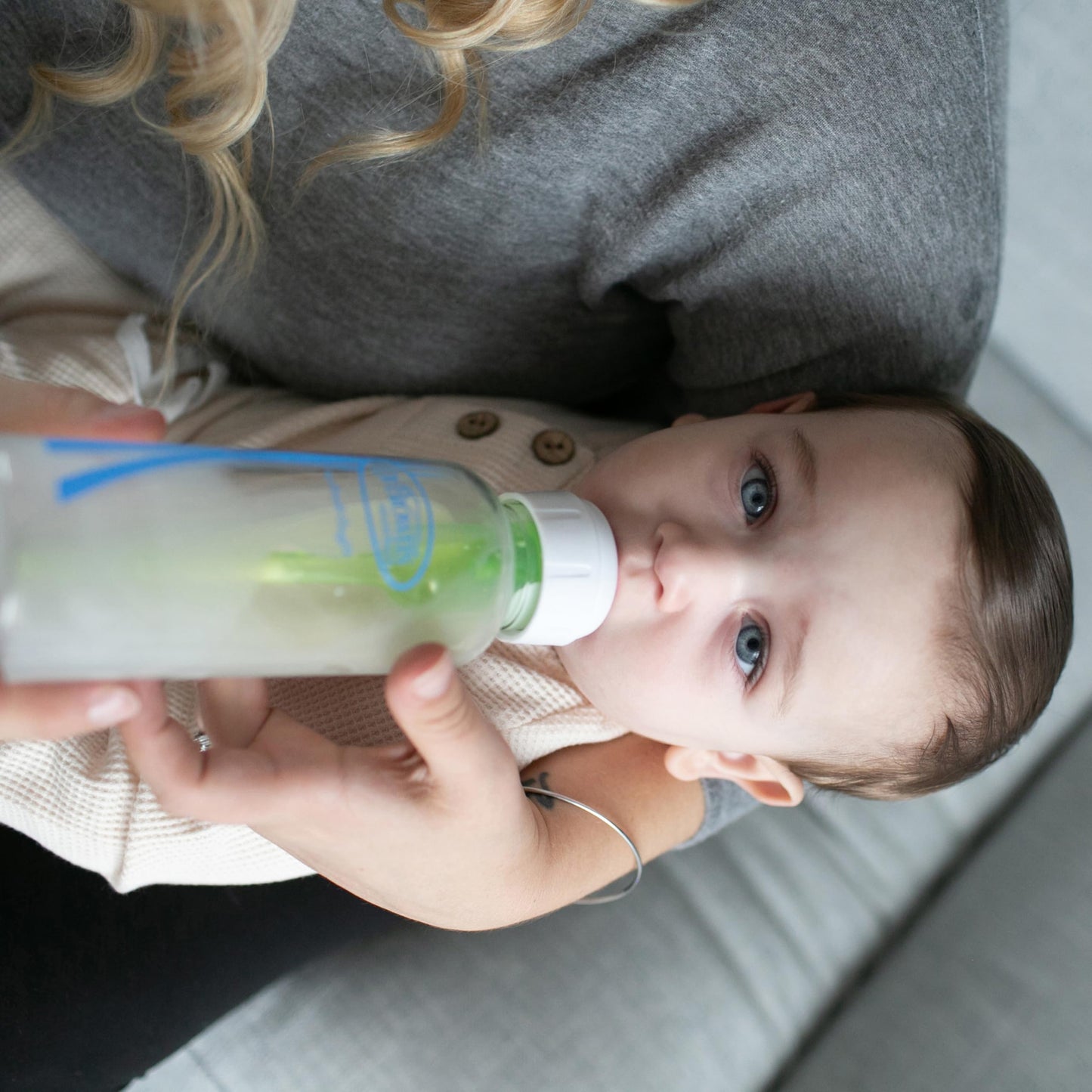 Dr. Brown's Anti-Colic Options+ Narrow Glass Baby Bottles with Silicone Sleeves, Glow, Mint, Pink, BPA-Free, 8 oz/250 mL, 0m+, 3-Pack