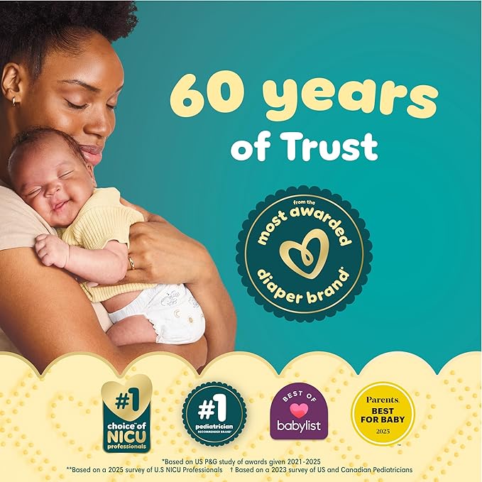 Pampers Swaddlers Diapers, Size 8 (30+ lbs), 76 Count, Absorbent, Keeps Baby Dry and Comfortable, Skin Safe Disposable Baby Diaper (Packaging May Vary)