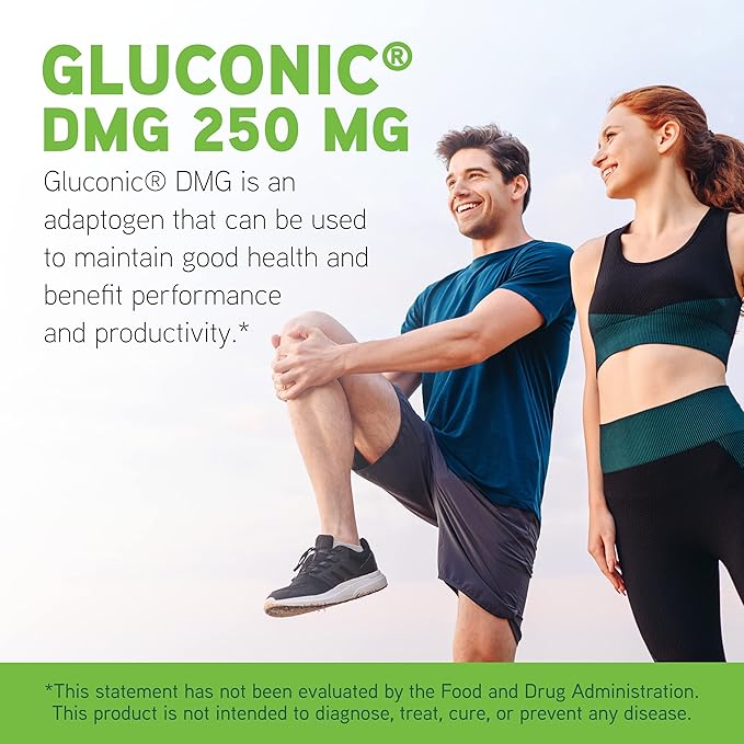 DAVINCI Labs Gluconic DMG 250mg - Helps Support Immune System, Muscle Function, Heart Health & Brain Health - 90 Chewable Tablets (90 Servings)