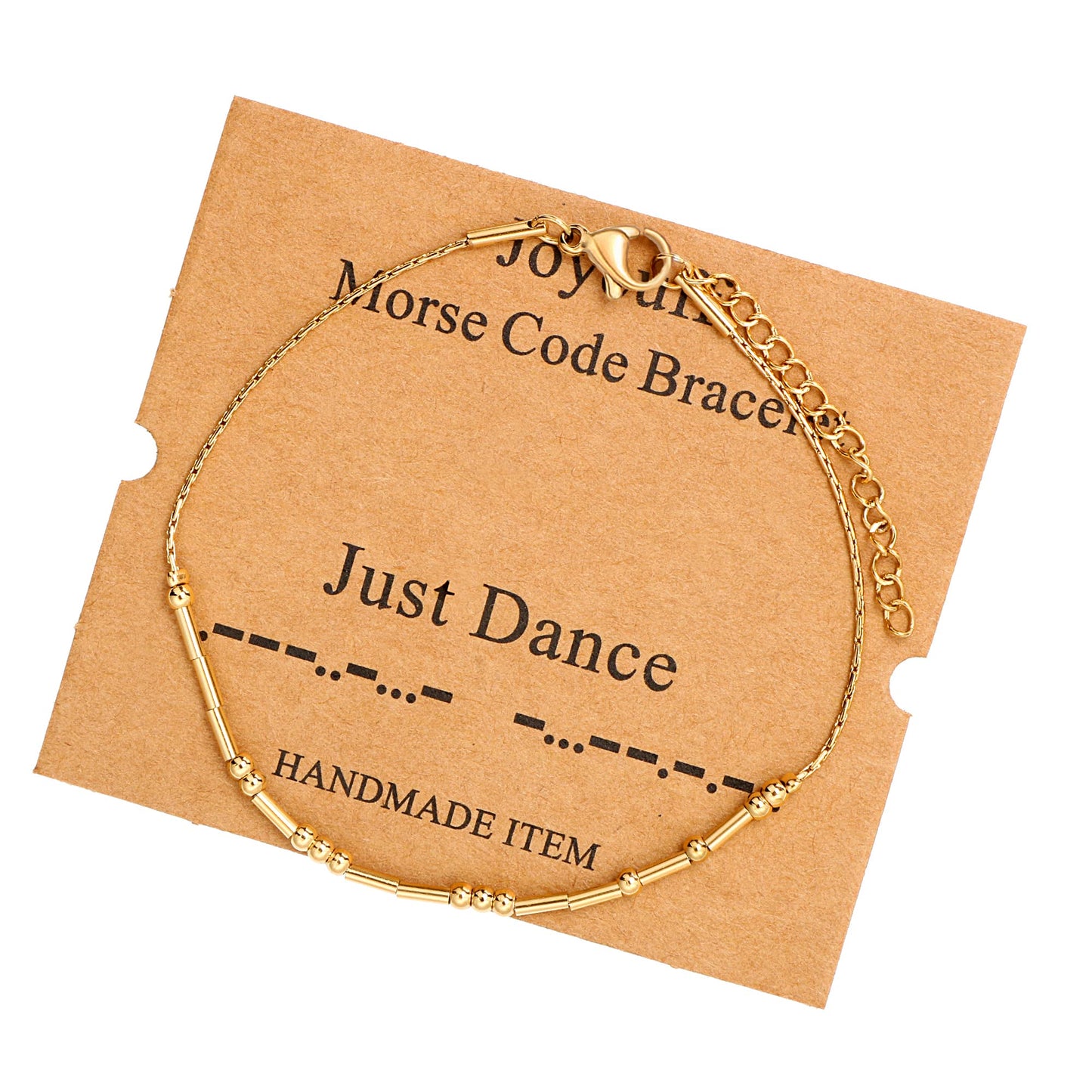 JoycuFF Just Dance Morse Code Bracelets for Women Inspirational Dancer Gifts for Best Friend Mom Sister Daughter Birthday Mother