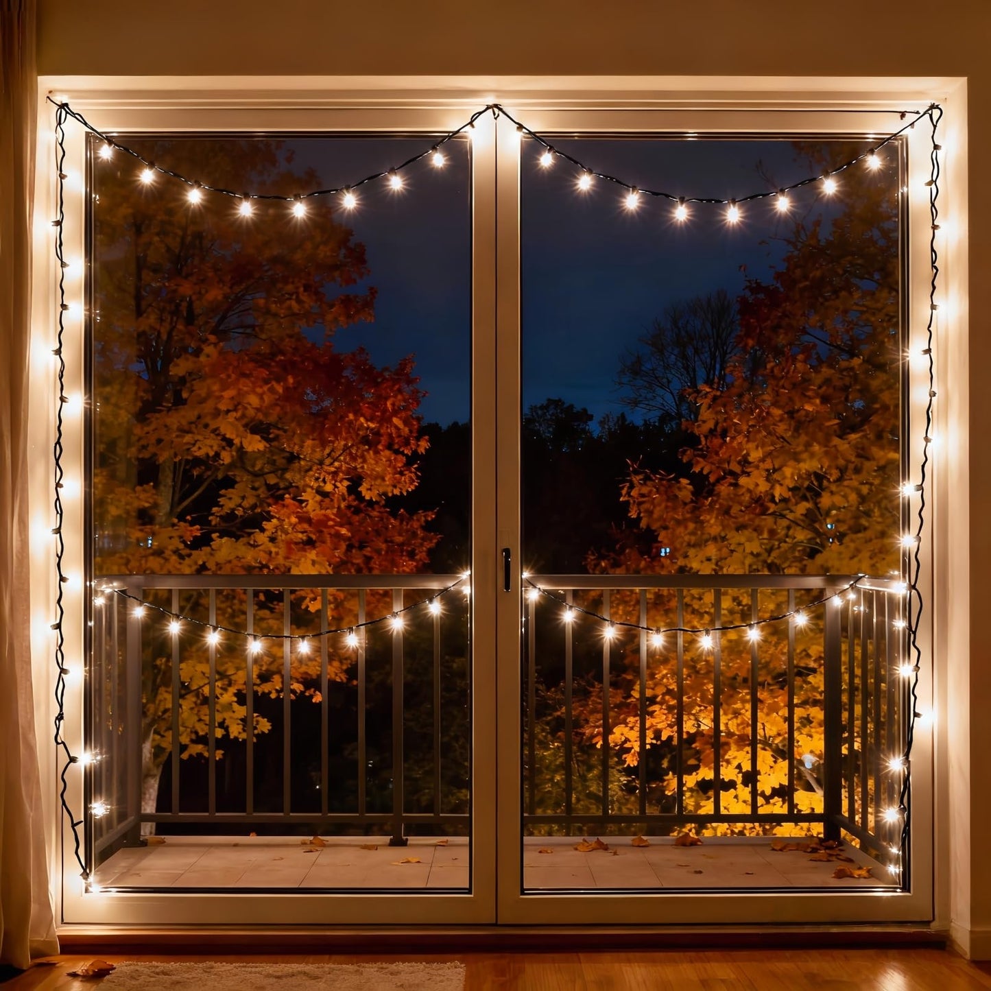 Jinbest 150 Led Warm White Christmas Lights, 50 Ft Green Wire, Ul Certified, Indoor/Outdoor Use, Model L1503Fb3-Ww