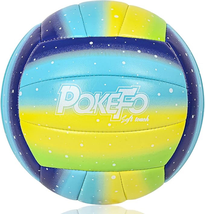 PQKEFO Volleyball,Soft Indoor Outdoor Volleyballs for Kids/Youth/Adults/Elders Gym Games Beach Play and Training（ Official...