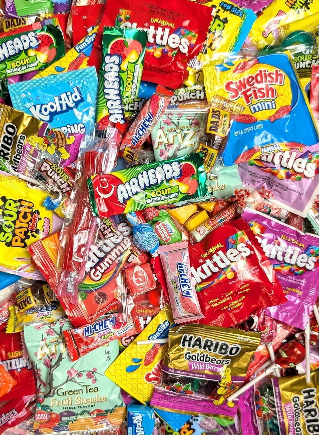 Ultimate Assorted Candy Party Mix - 12 LB Bag - Fun Size Skittles, Sour Patch, Nerds, Jolly Ranchers Lollipops, Fruit Chews, Sma