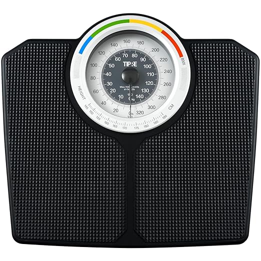 TIPRE Analog Scale for Body Weight, Mechanical Bathroom Scale, Analog Scale for Body Weight, 150kg/330lb, Dial Scale with ...
