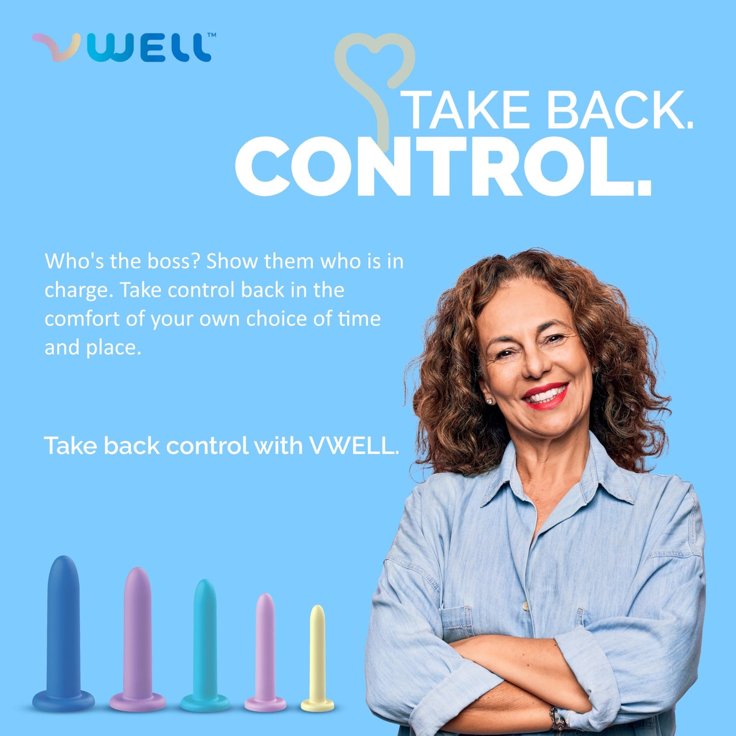 VWELL Silicone Wands Set Hands-Free Suction Tapered Medical Silicone (Complete 5 Kit System)
