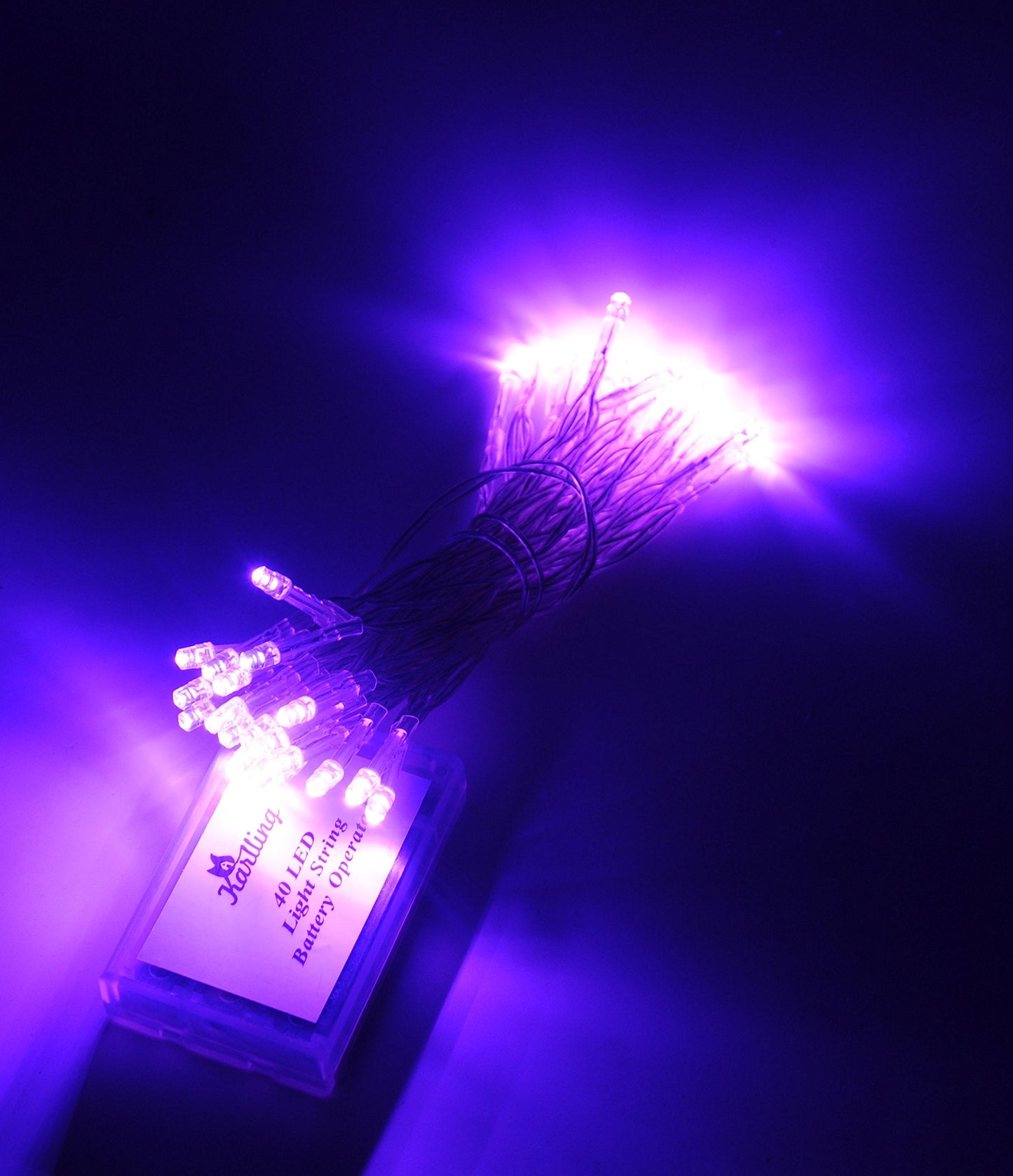 Karlling 40 LED Fairy Light String, Purple, 10 Pack, Wedding Party Xmas Decorations, Model Karlling-80010611_10