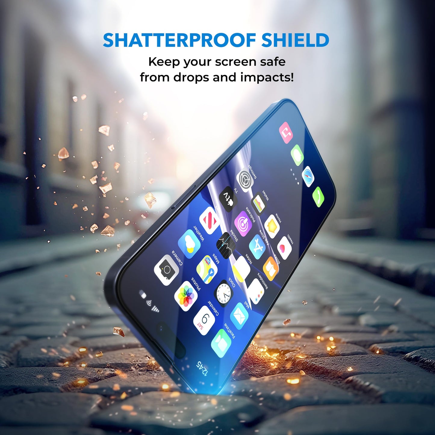 Deppa [2 Pack Privacy Screen Protector For Iphone 13 Pro Max/14 Plus (6.7 Inch) Tempered Glass 3D Full Cover With Easy Installat