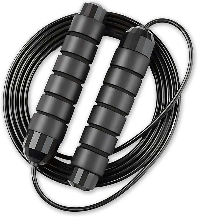 Jump Rope – Speed Jump Rope with Ball Bearings and Adjustable Cable – Jumping Cable for Men, Women, Kids – Ideal for Box, ...