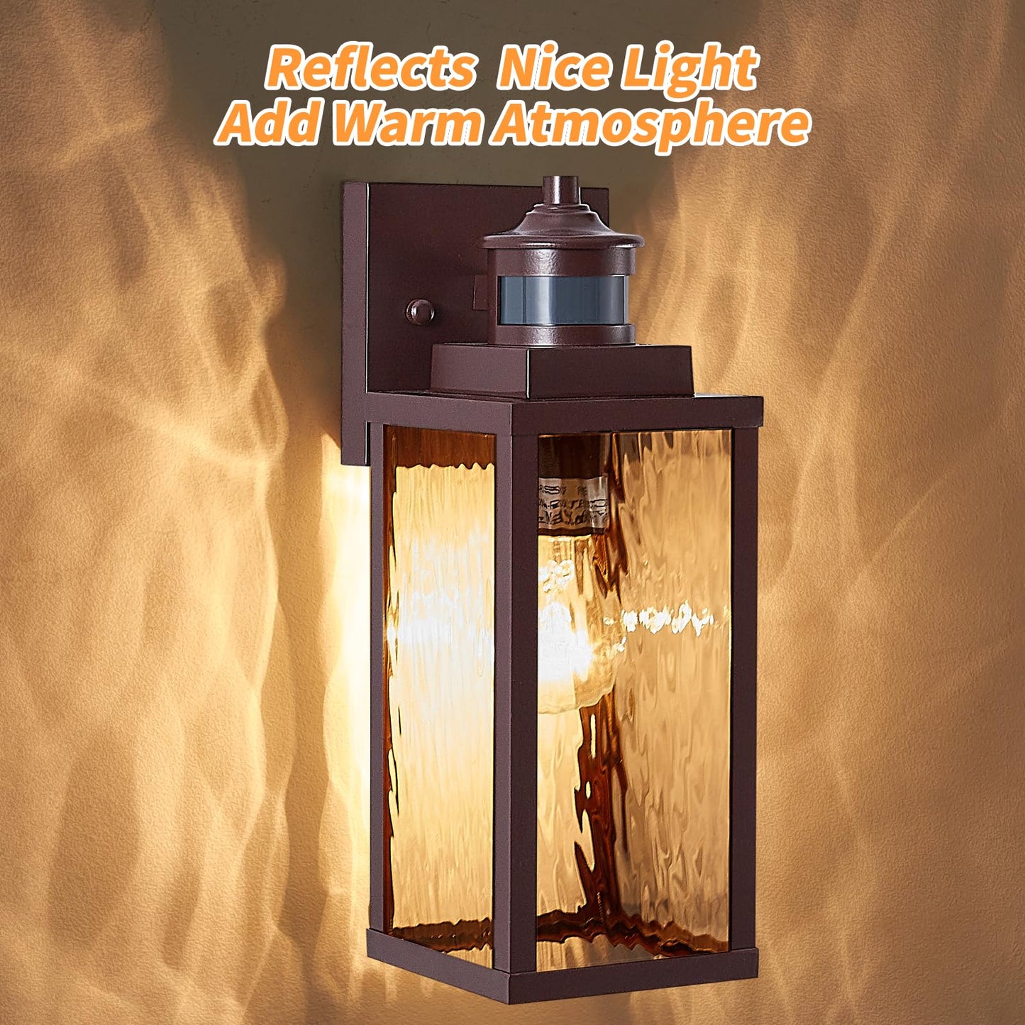 Mdenlt 2 Pack Bronze Motion Sensor Outdoor Wall Lights Updated Dusk To Dawn Outdoor Lighting  Exterior Light Fixtures Wall Mount Waterproof Porch Light Outside Lights For House