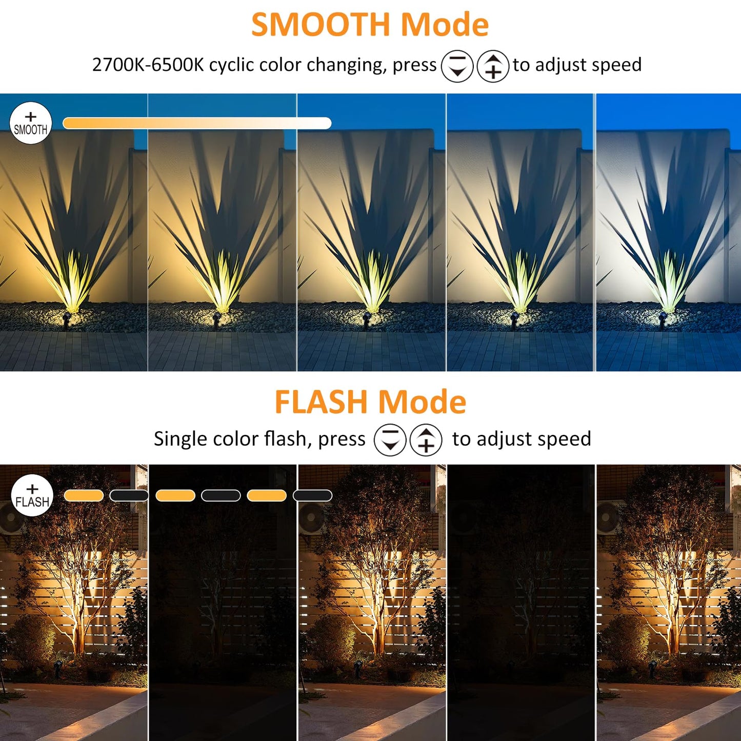CLY Solar Landscape Spotlights, IP66 Waterproof, Remote Control, 2 Modes, 3 Brightness Levels, 14M Cable, Black, Model CW