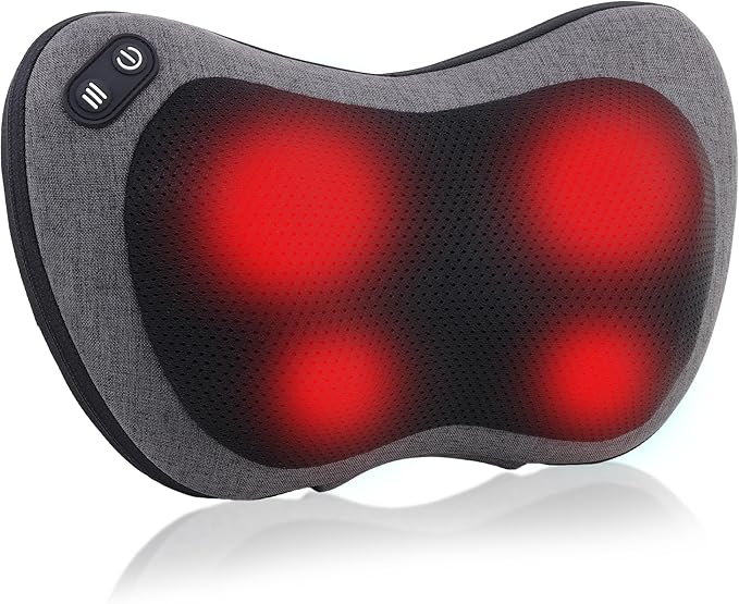 APXPF Shiatsu Neck and Back Massager with Heat - Deep Tissue Massage Pillow for Neck, Back & Shoulders Pain Relief, Ergono...