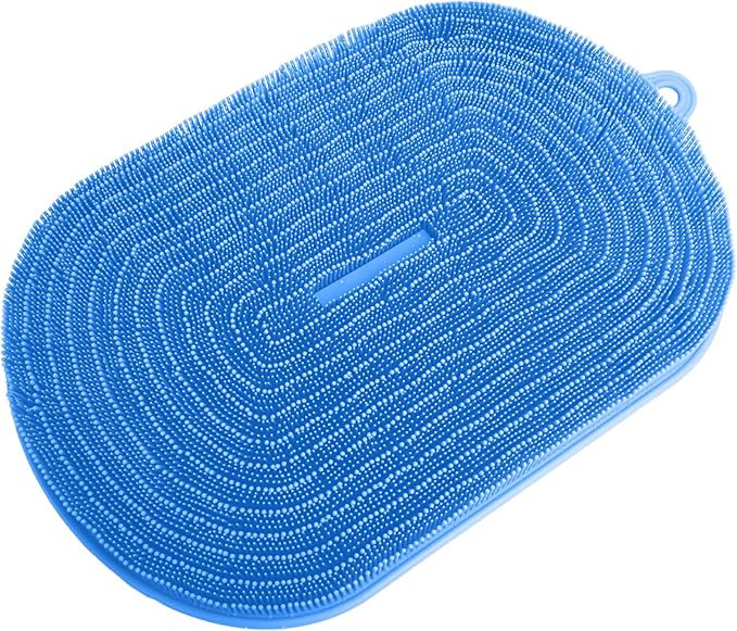 Silicone Shower Foot and Back Scrubber Mat - 21.3" Foot Massager ,Strong Suction Cups Non-Slip, Hands-Free Dead Skin Remov...