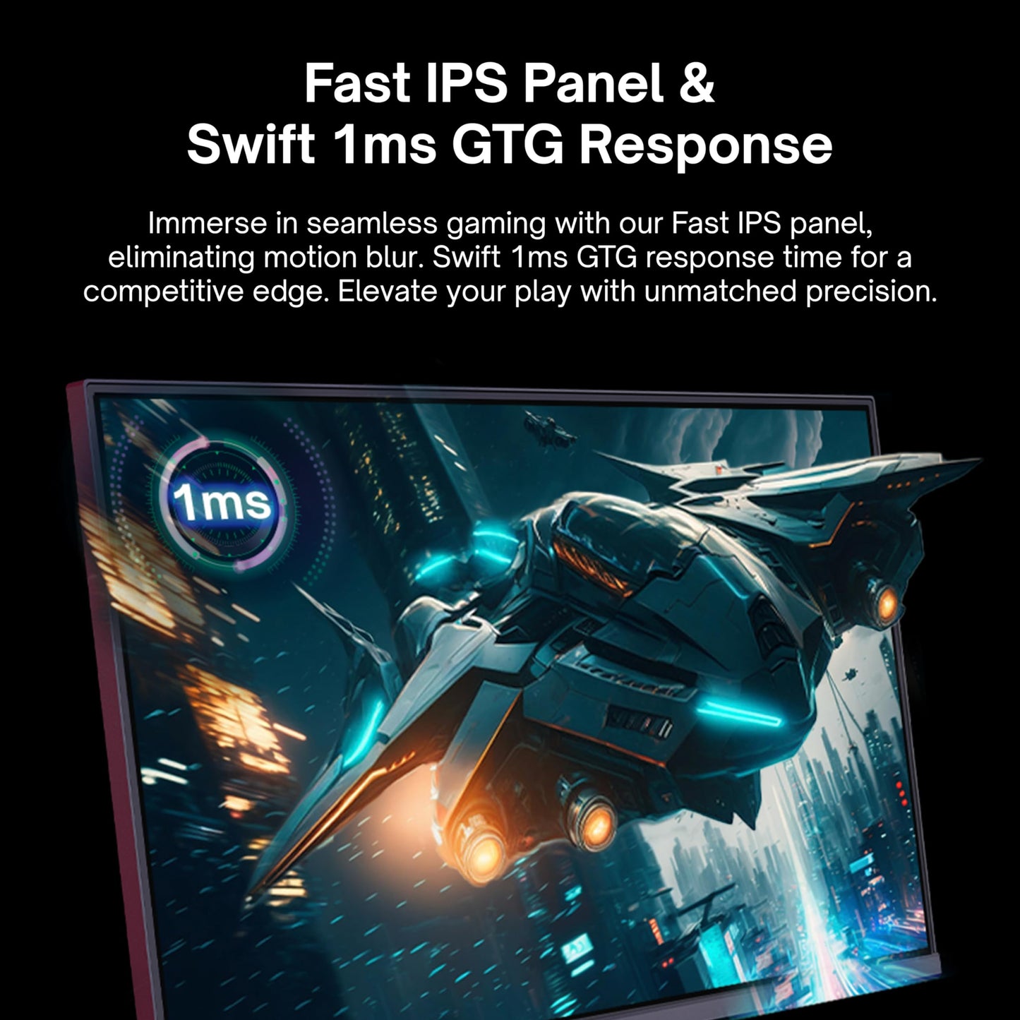 Pixio PX248 Wave 24 inch 200Hz Refresh Rate FHD 1080p Resolution Fast IPS Panel 1ms GTG Response Time Gaming Monitor with Adaptive Sync