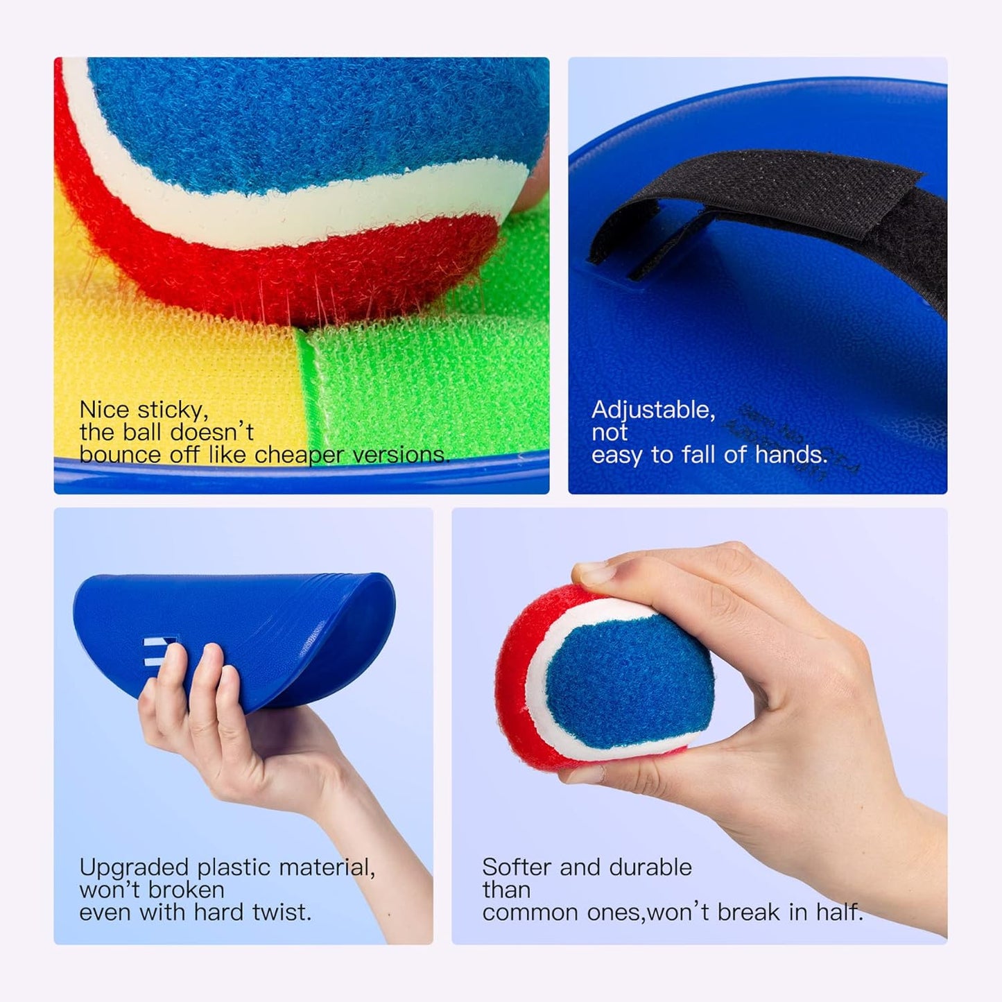 EVERICH Upgraded Toss and Catch Ball Game Set, Outdoor Games for Kids Toys, Stocking Stuffers for Family Games, Beach Pool Yard Outside Toys for Boys Girls 3 4 5 6 7 8-12 Years Old