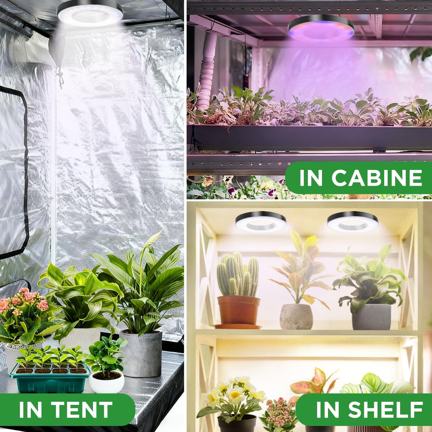 Tri-Head Grow Light For Indoor Plants  10-Level Dimmable Plant Light With 6H/12H/16H Timer  144 Leds Full Spectrum Grow Lamp For Seedlings  3 Lighting Modes  7.5Ft Long Cord For Under Cabinet  Shelves