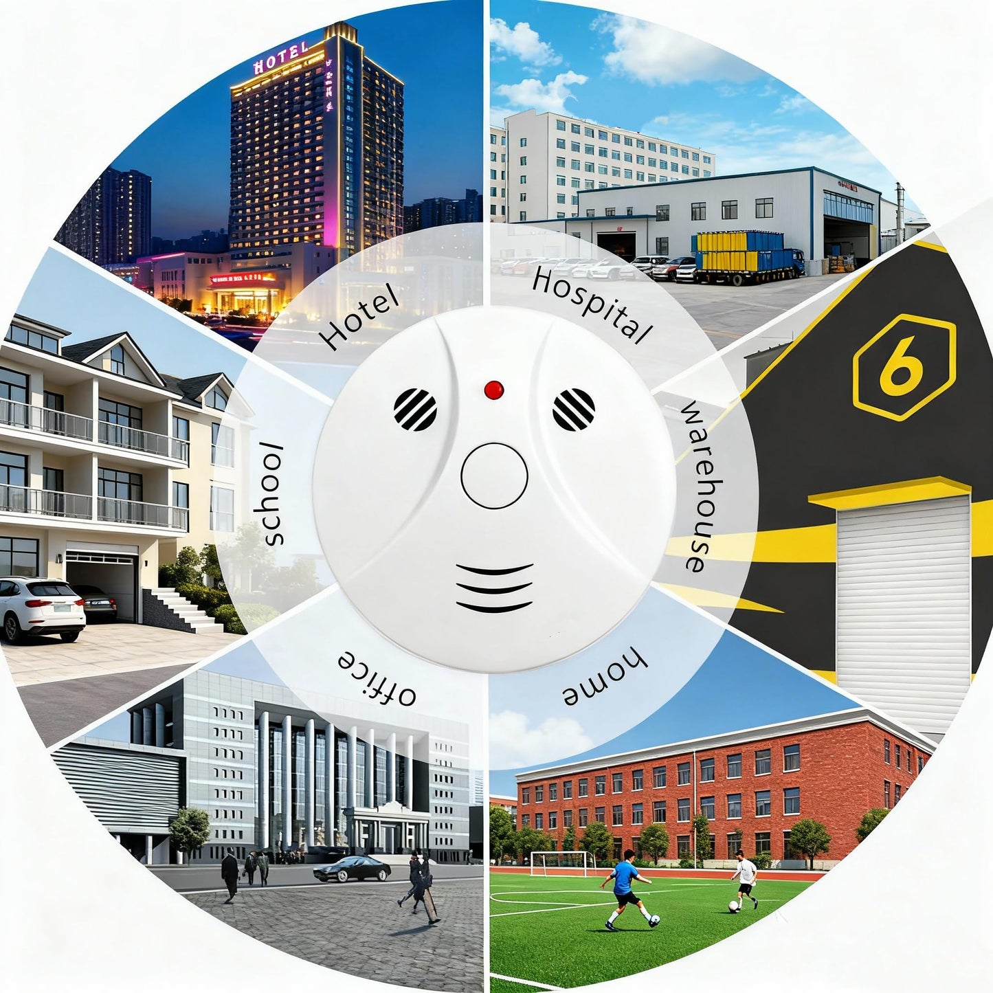 4 Pack Combination Smoke and Carbon Monoxide Detector Battery Operated, Travel Portable Photoelectric Fire&Co Alarm for Home, Kitchen