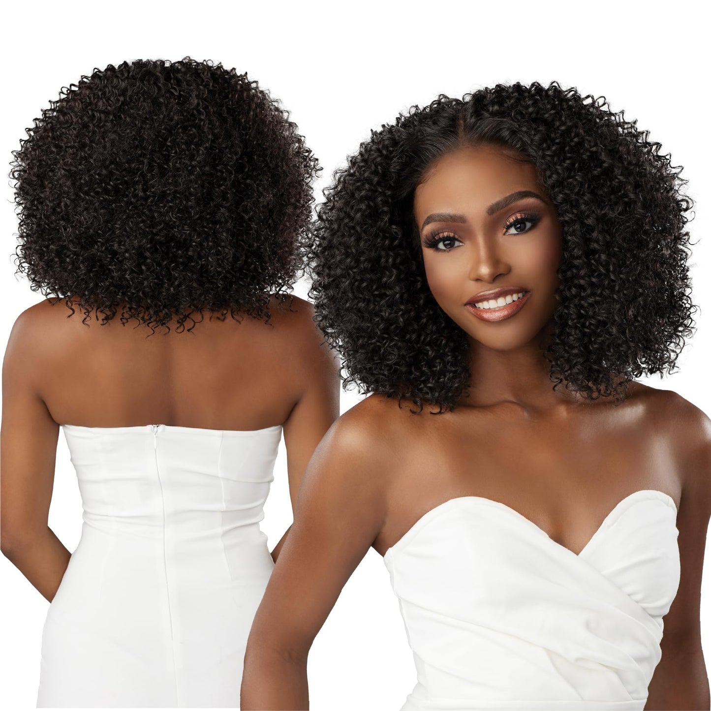Sensationnel Bare Lace Ypart Lacewigs - Casia Lacefront Glueless Synthetic 180 Degree Preplucked Hairline (1B OFFBLACK)
