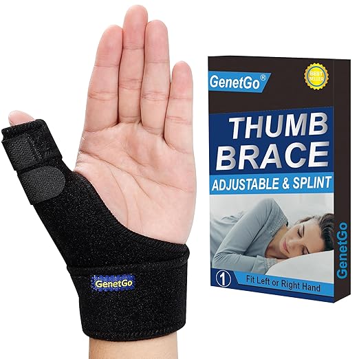 Trigger Thumb Splint - Thumb Spica Support Brace Stabilizer for Pain, Sprains, Arthritis, Tendonitis (Right Hand or Left H...