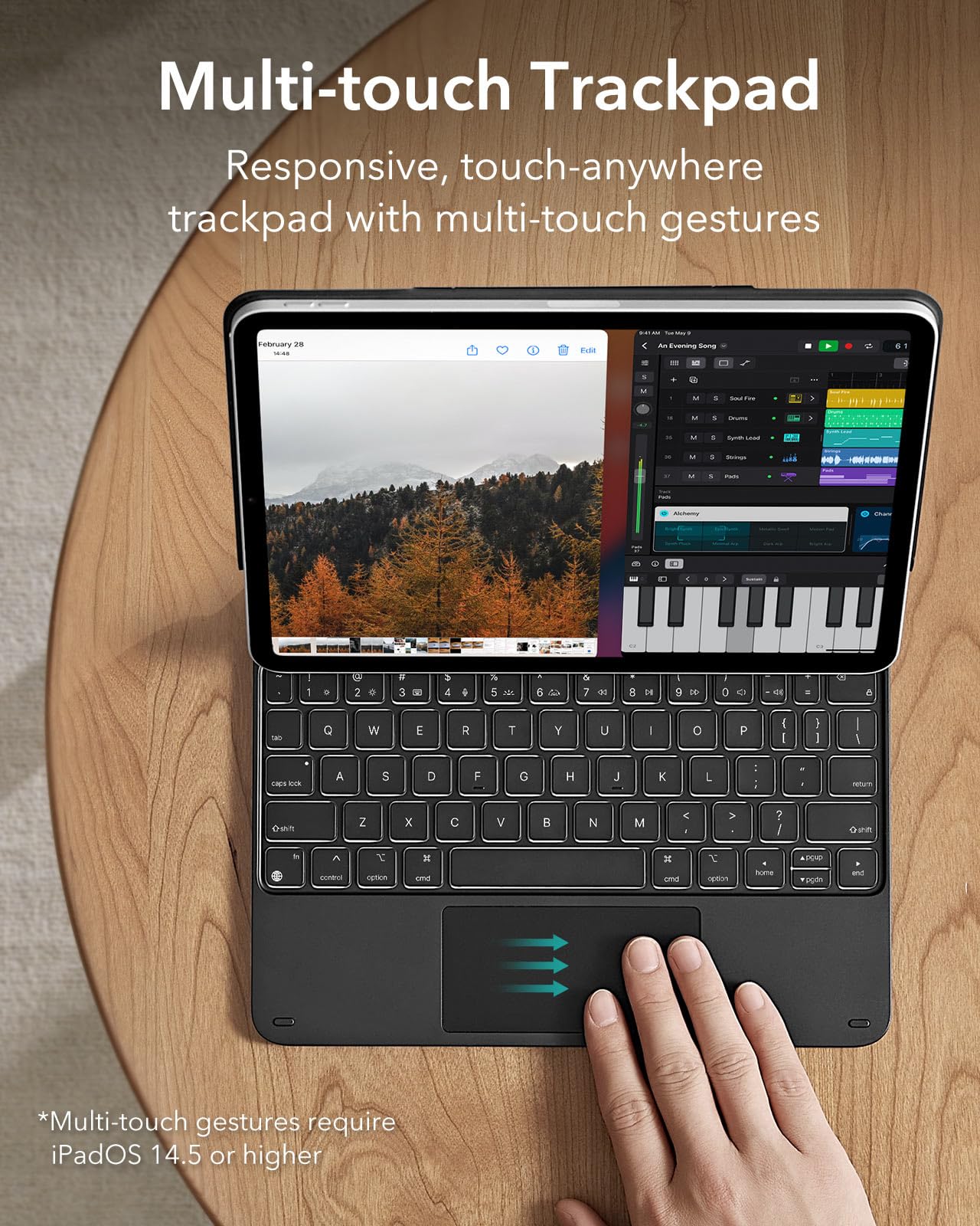 Esr Ipad Air 11 Inch Case With Keyboard (M3/M2, 2025/2024), Ipad Pro 11 (4Th/3Rd/2Nd/1St Gen) & Air 5/4Th Magic Keyboard Case, E